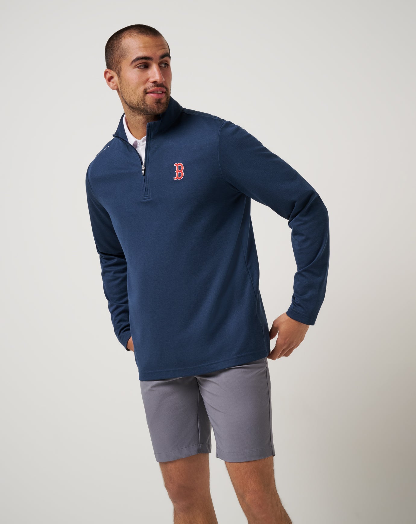 Travis Mathew For Sale Boston Red Sox Time To Tailgate Quarter Zip Men|Game Day|New