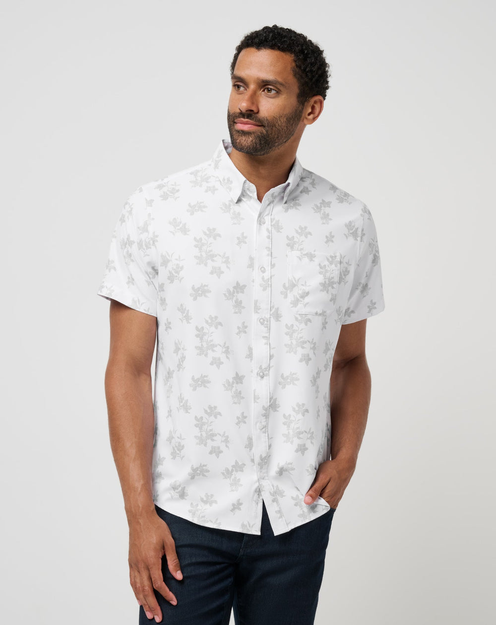 TravisMathew | Mist On The Lake Button-Up
