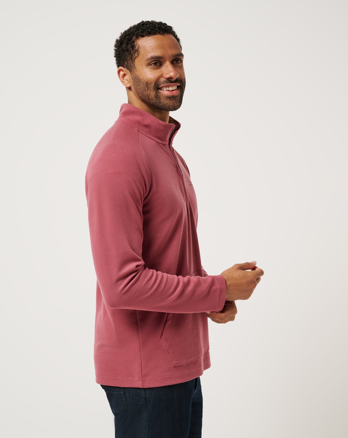 TravisMathew | Performance Waffle Quarter Zip