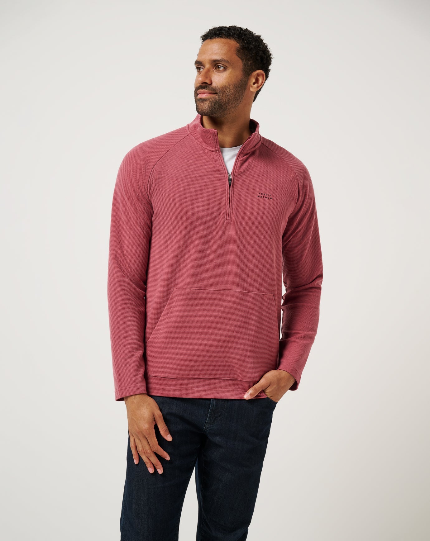 TravisMathew | Performance Waffle Quarter Zip