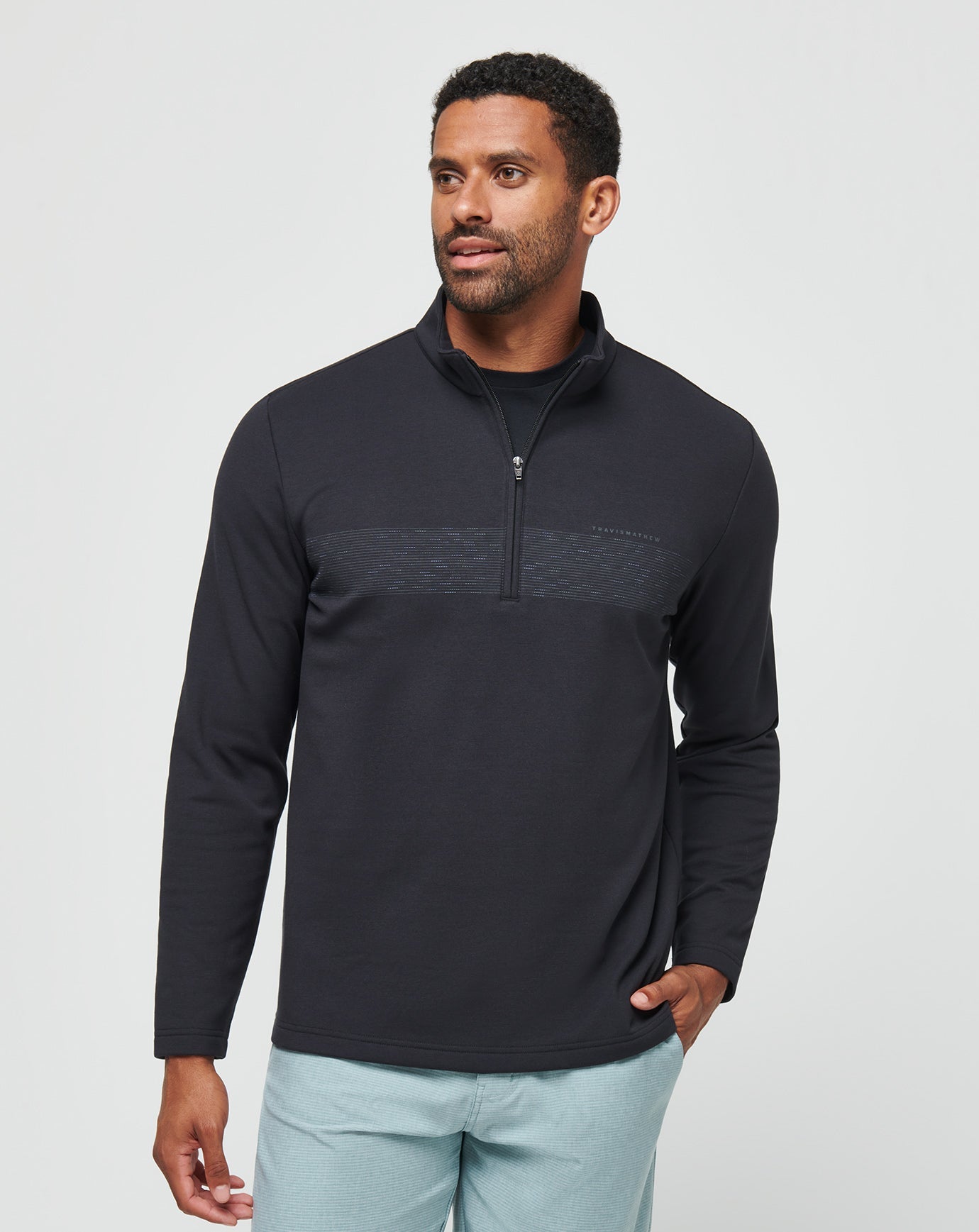 TravisMathew | Upgraded Fleece Chest Stripe Quarter Zip
