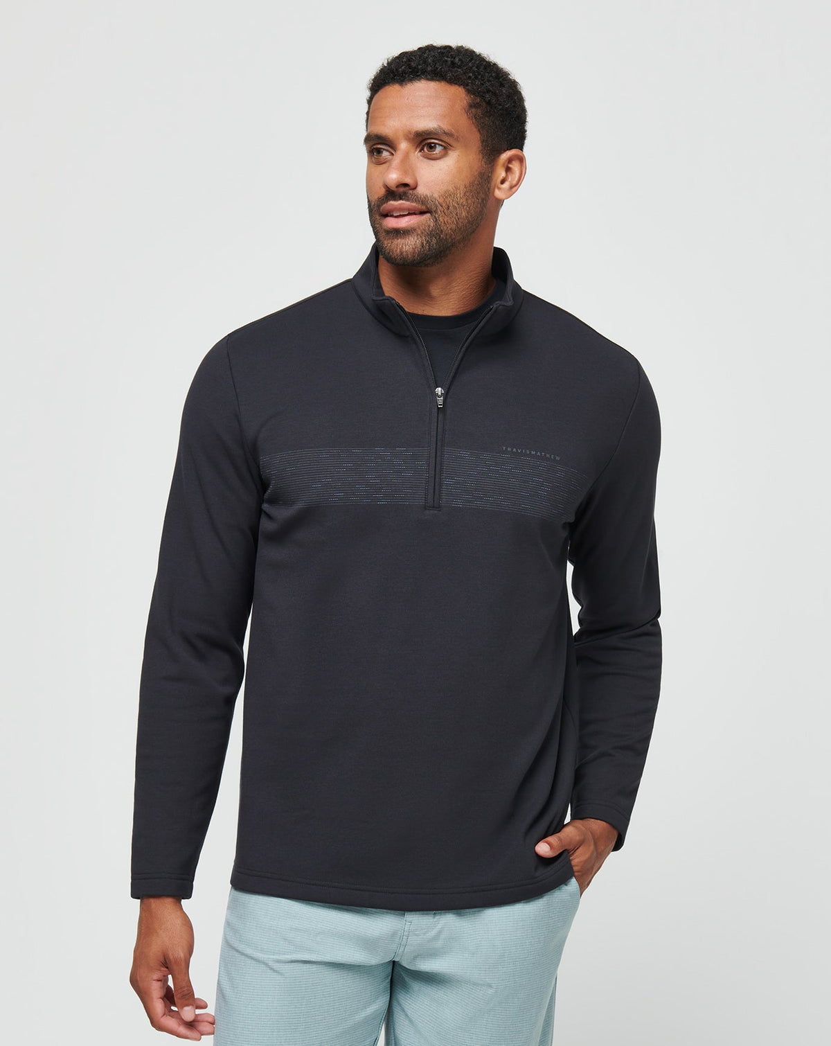 TravisMathew | Upgraded Fleece Chest Stripe Quarter Zip
