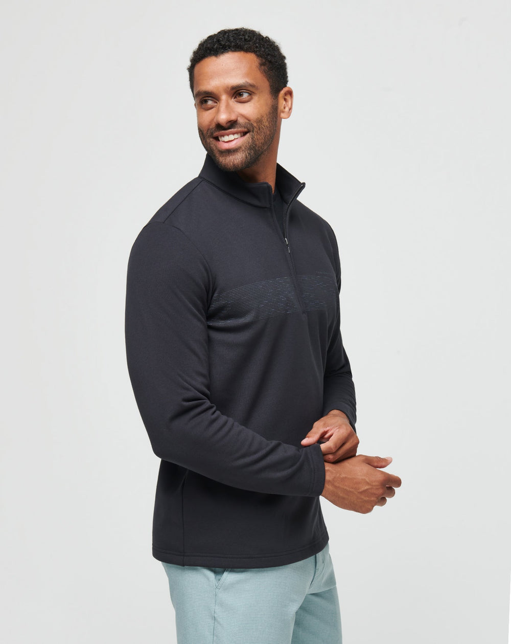 TravisMathew | Upgraded Fleece Chest Stripe Quarter Zip