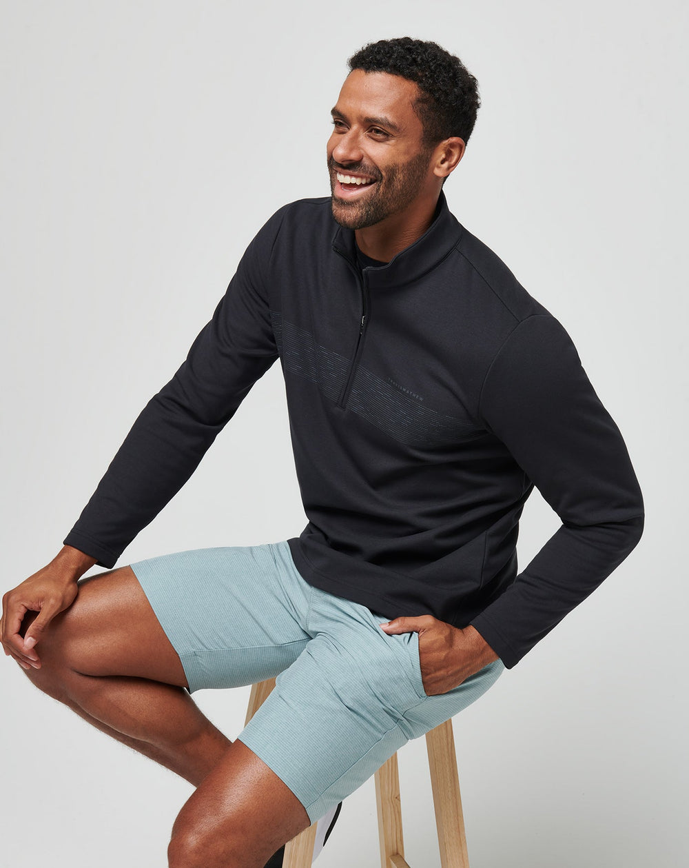TravisMathew | Upgraded Fleece Chest Stripe Quarter Zip