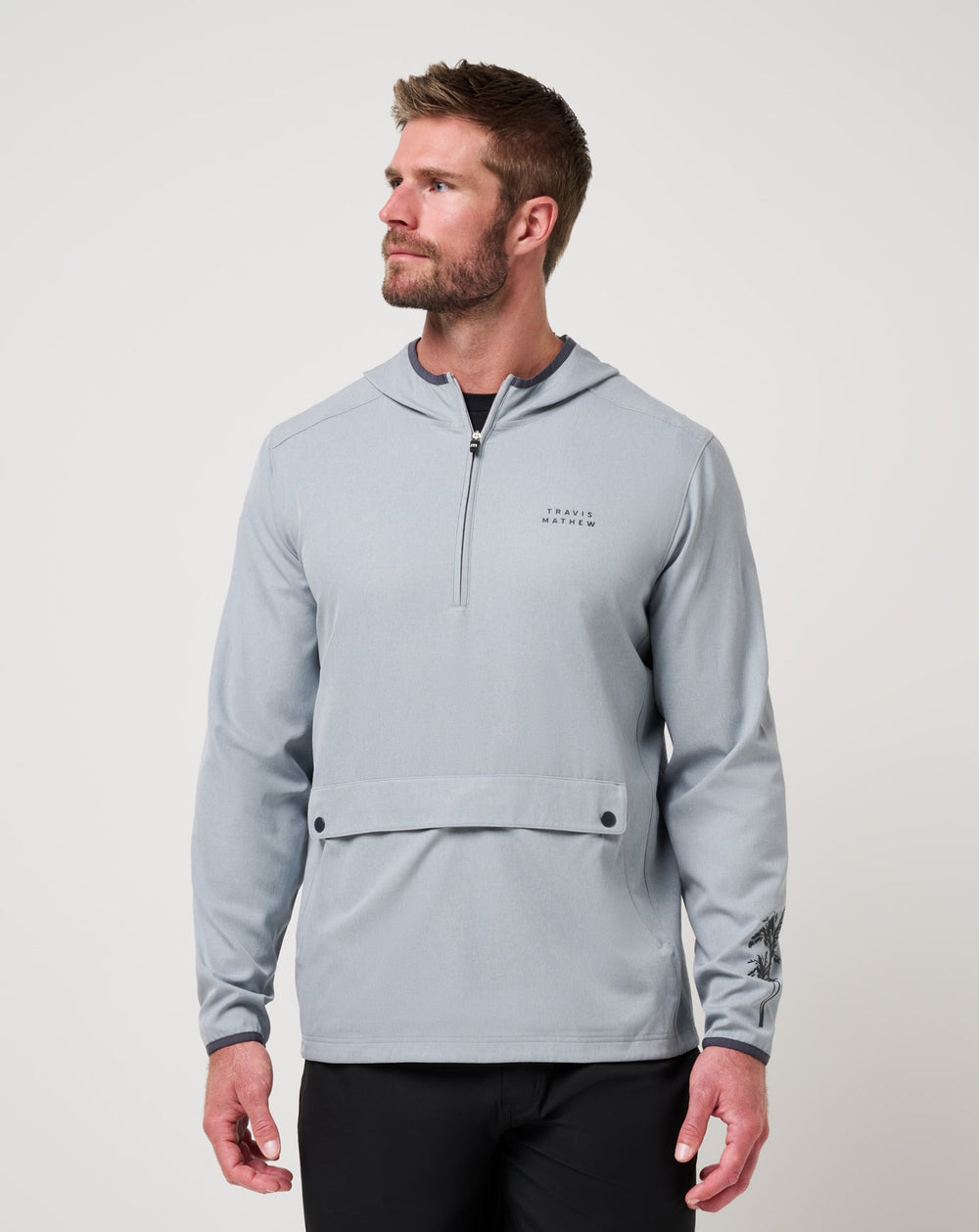 TravisMathew | Out Of Pocket Hooded Quarter Zip