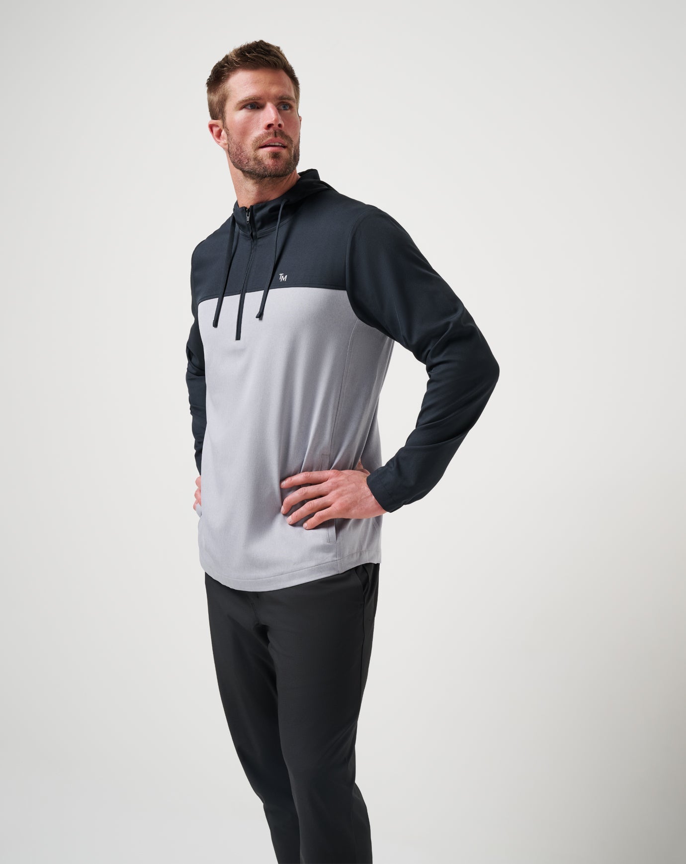 Travis Mathew For Sale Coin Toss Quarter Zip Hoodie Men|New