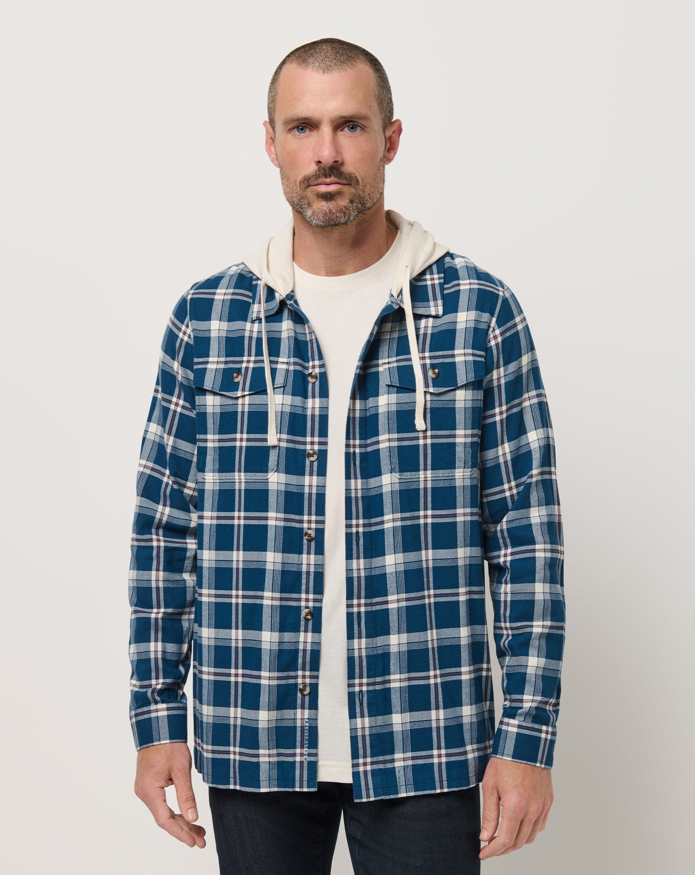 TravisMathew | Cloud Flannel Hooded Button-Up