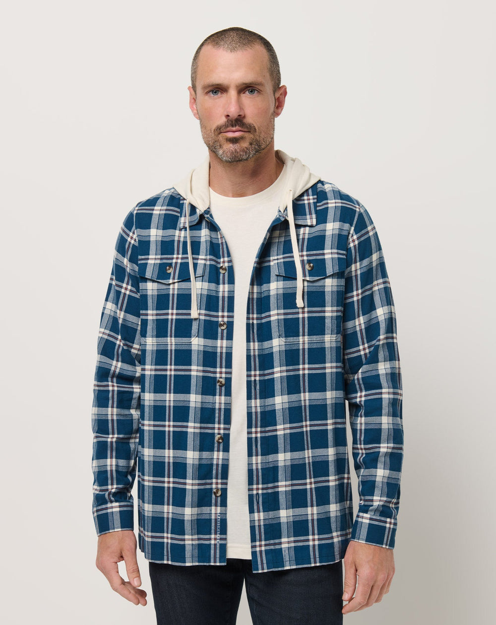 TravisMathew | Cloud Flannel Hooded Button-Up