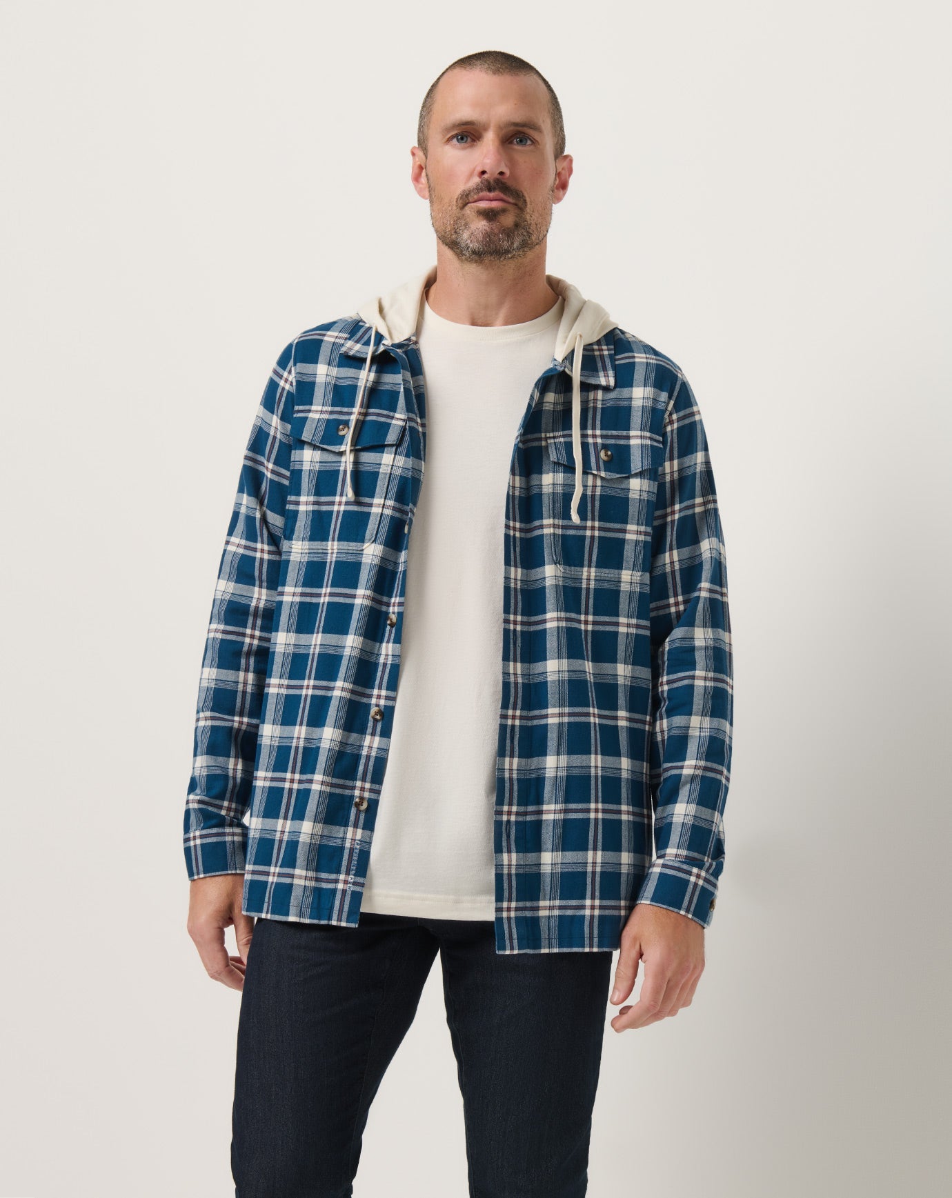 TravisMathew | Cloud Flannel Hooded Button-Up
