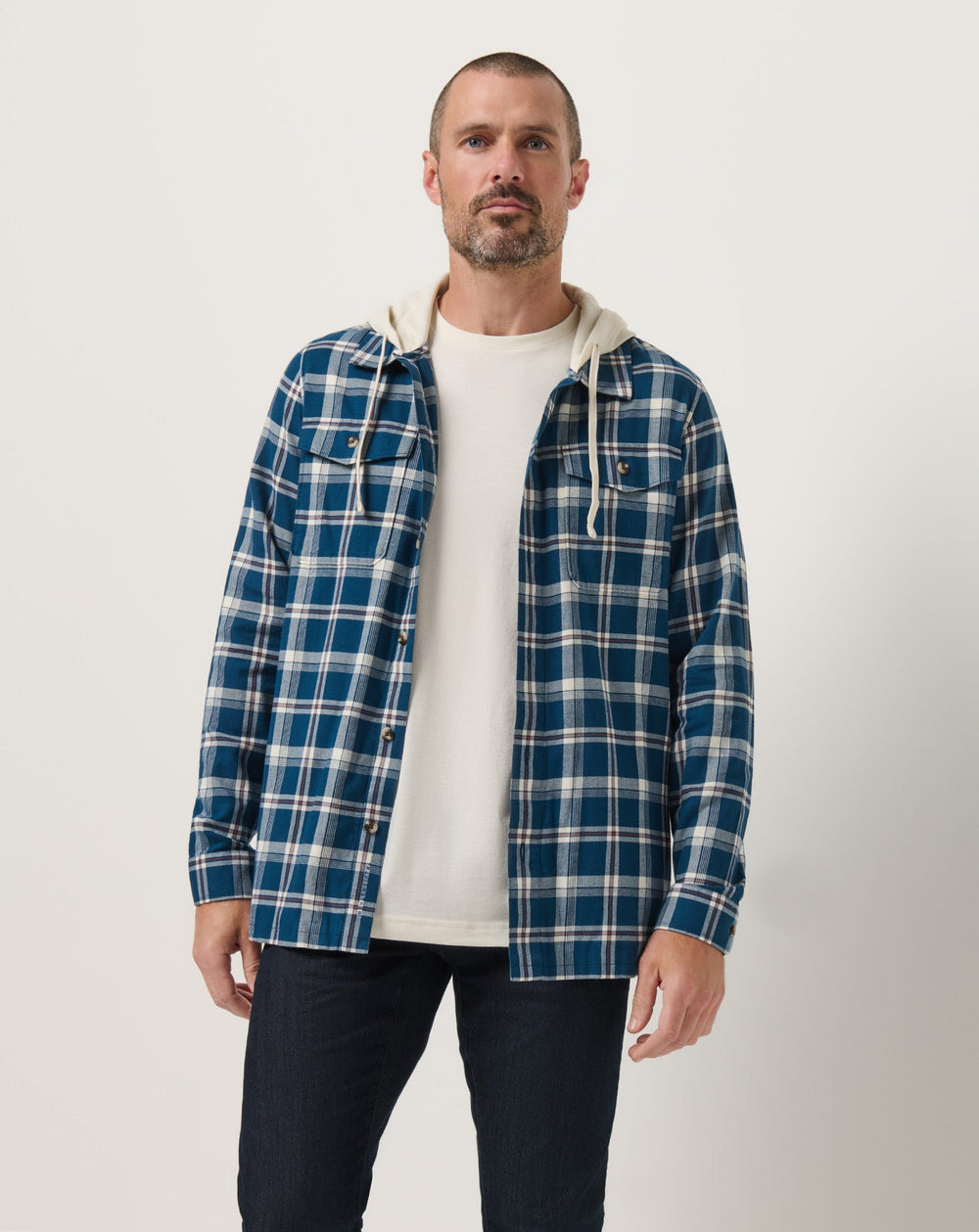 TravisMathew | Cloud Flannel Hooded Button-Up