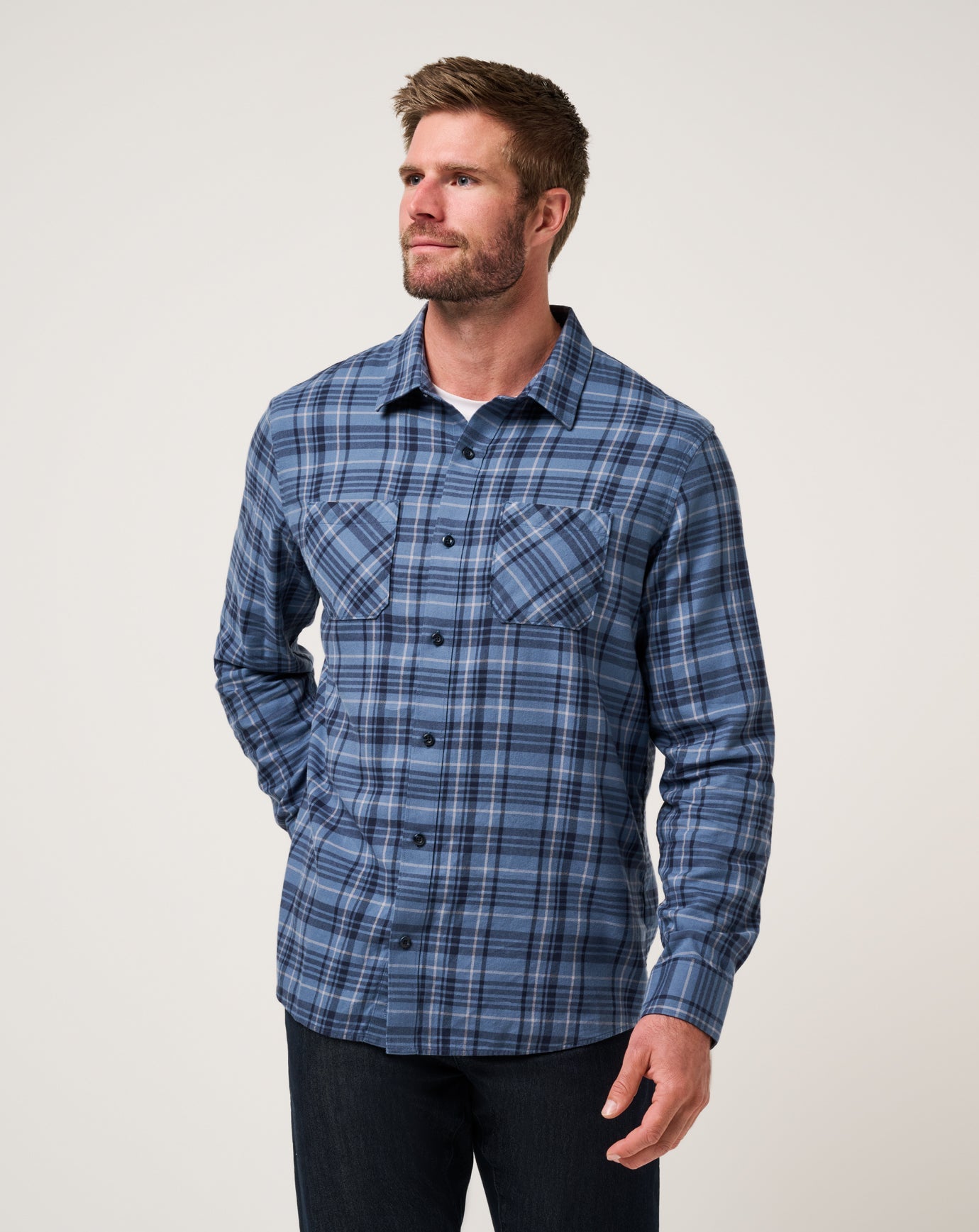 TravisMathew | Cloud Flannel Plaid Button-Up