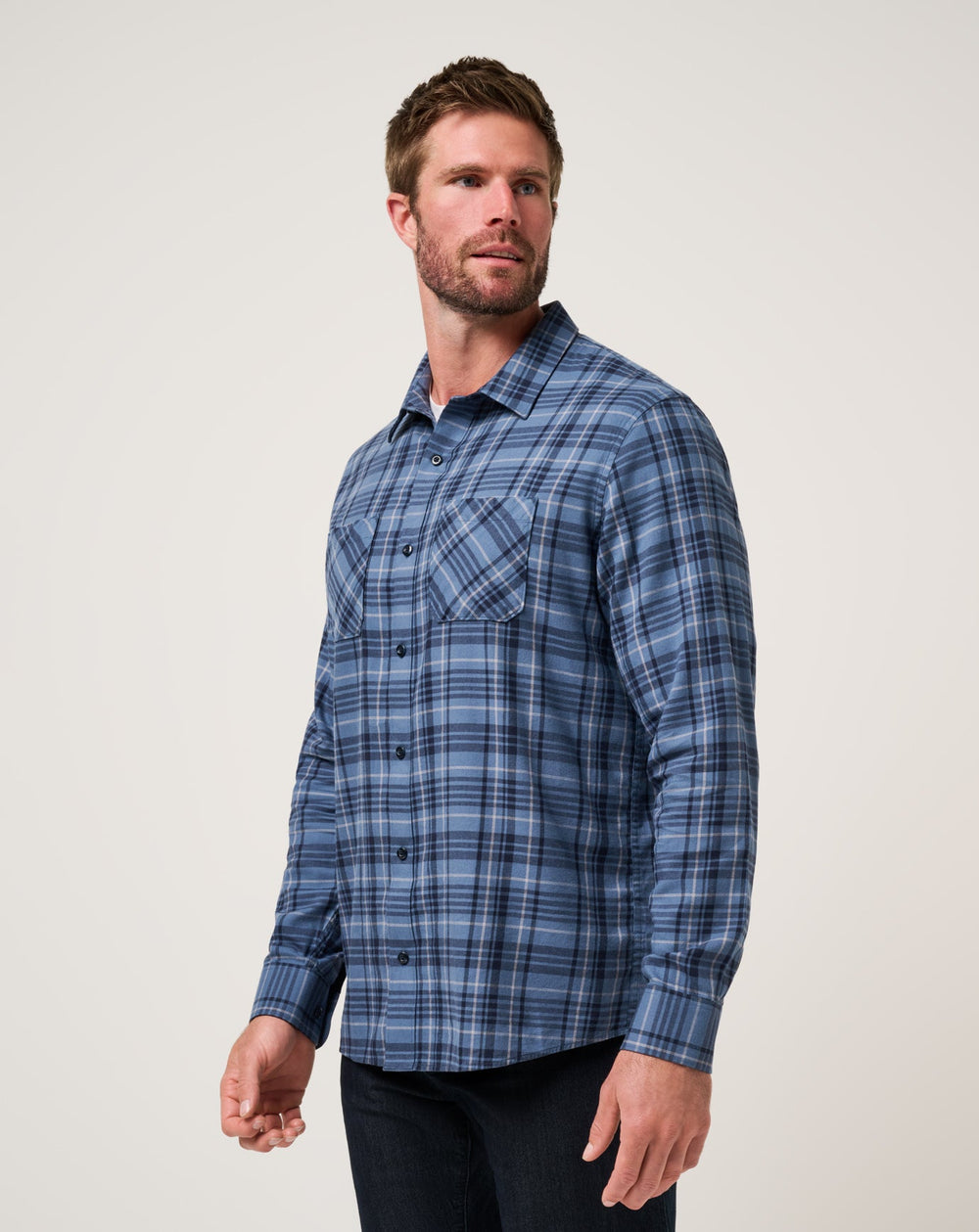 TravisMathew | Cloud Flannel Plaid Button-Up