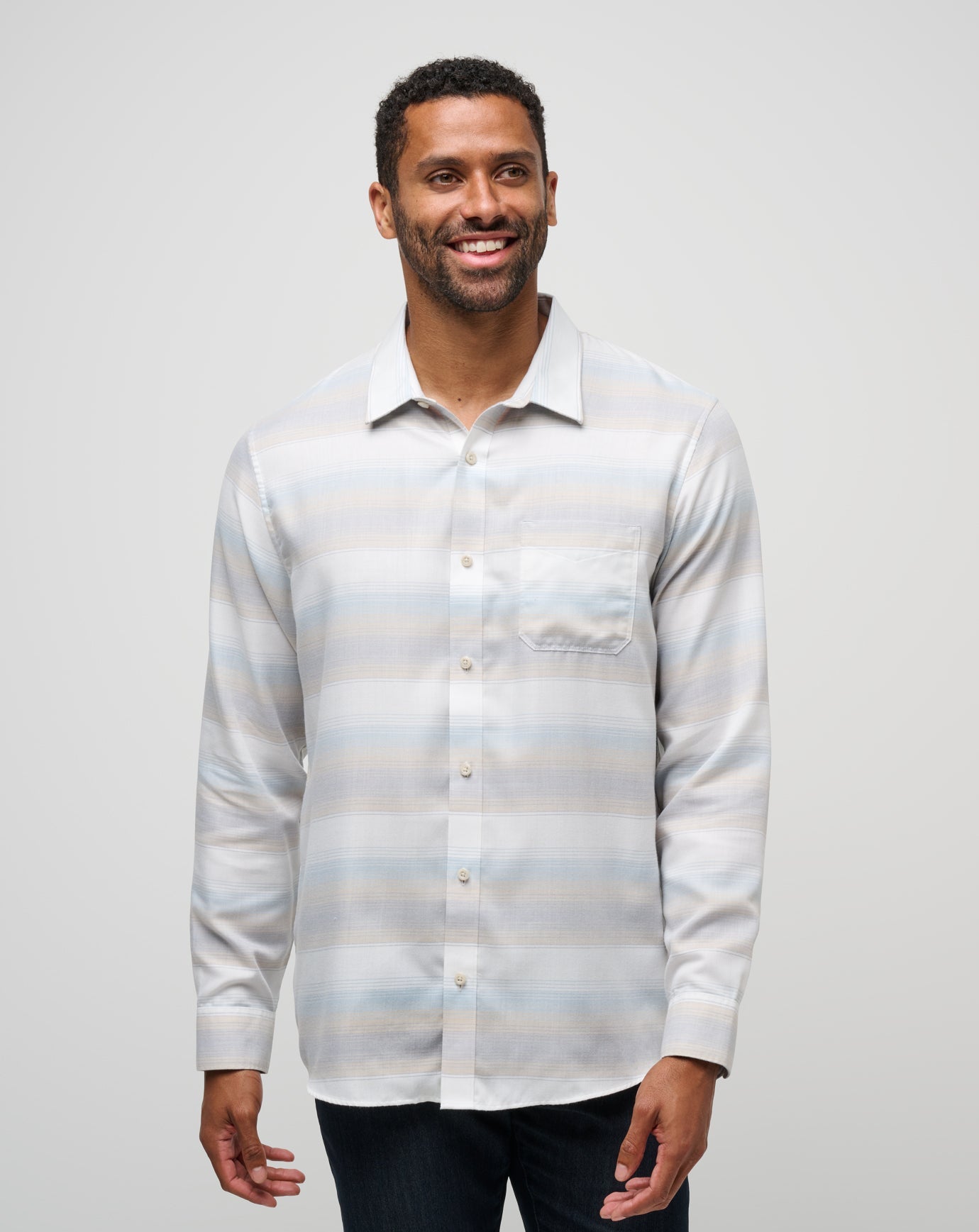 TravisMathew | Cloud Flannel Stripe Button-Up