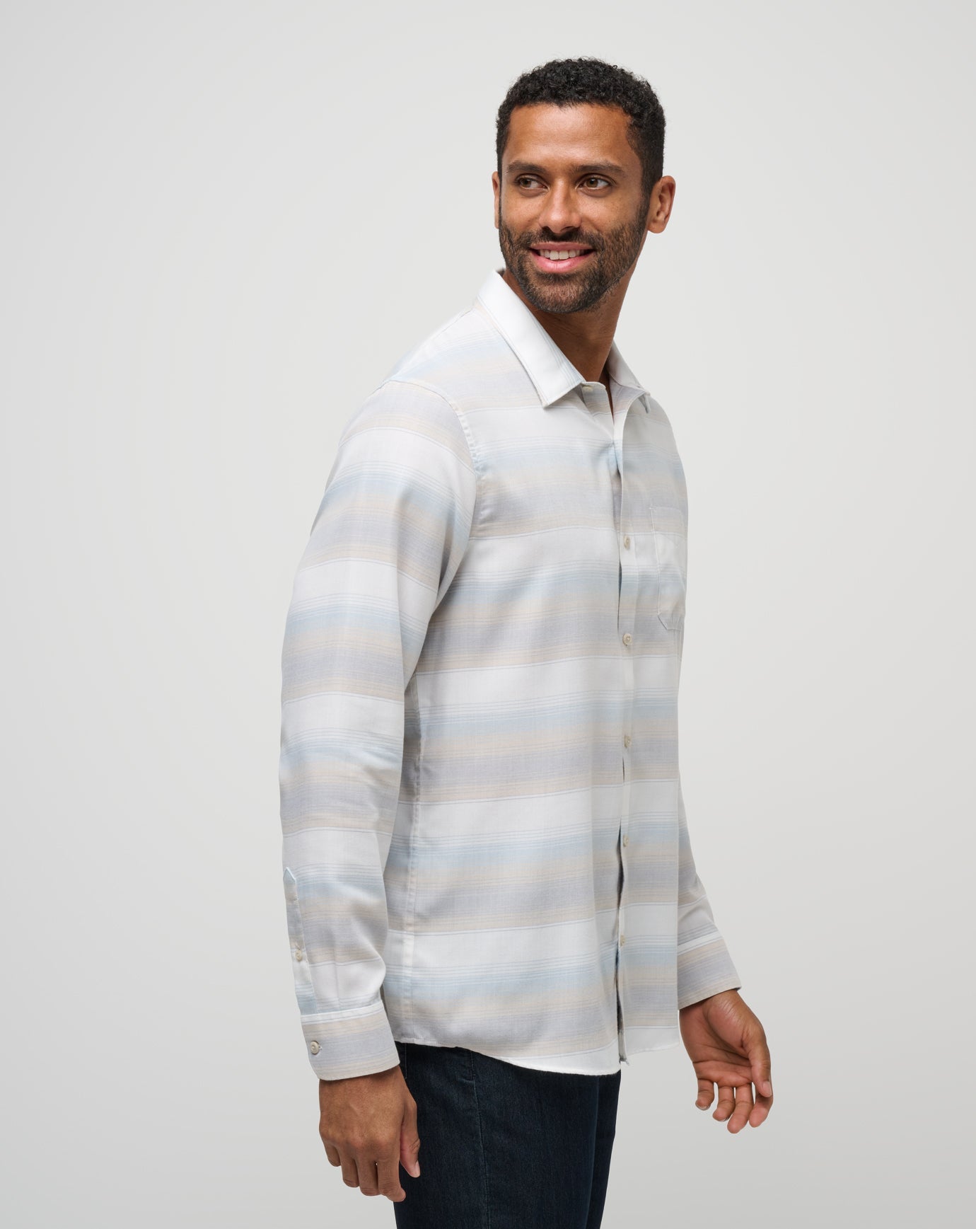 TravisMathew | Cloud Flannel Stripe Button-Up