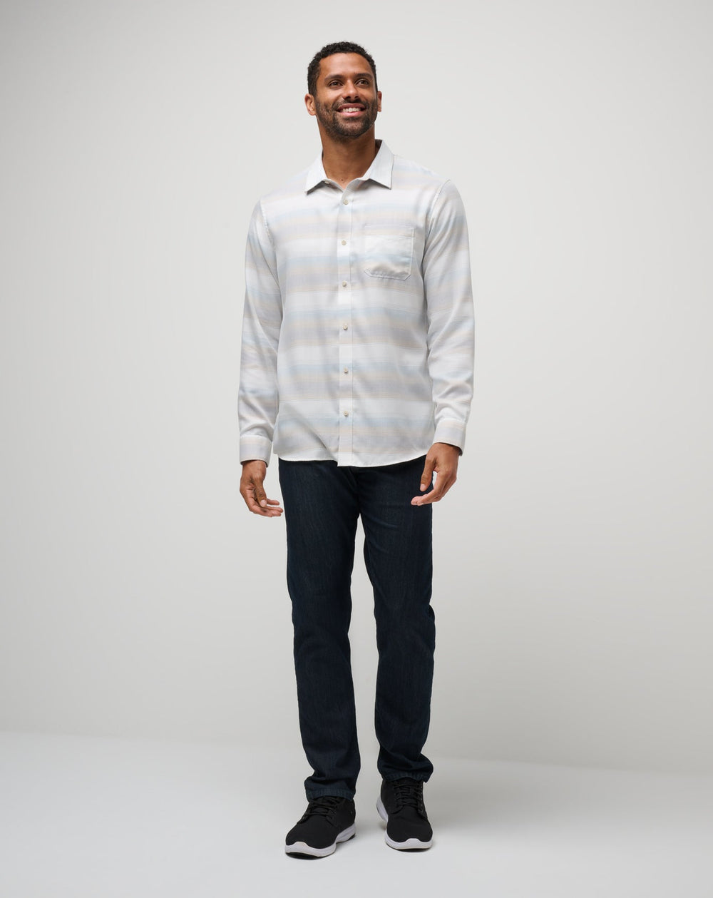 TravisMathew | Cloud Flannel Stripe Button-Up