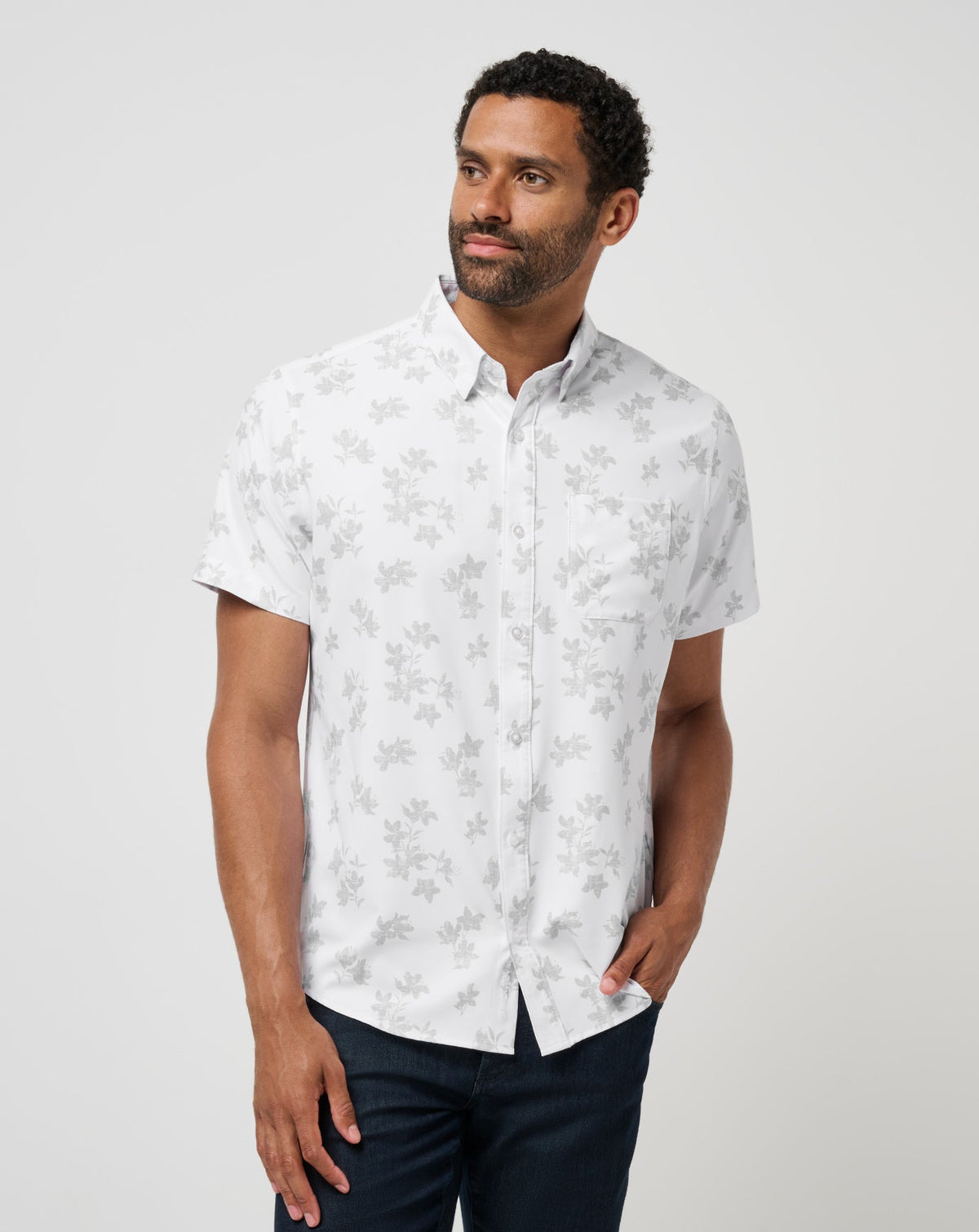 TravisMathew | Mist On The Lake Button-Up