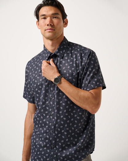 Travis Mathew US Techwoven Grey Wind Button-Up Men