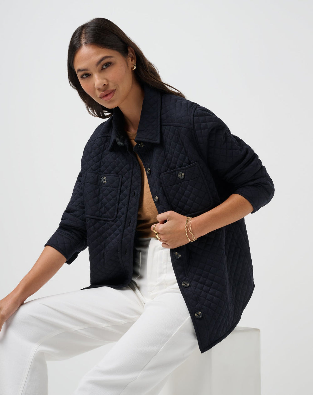 TravisMathew | Diamond Quilted Shacket