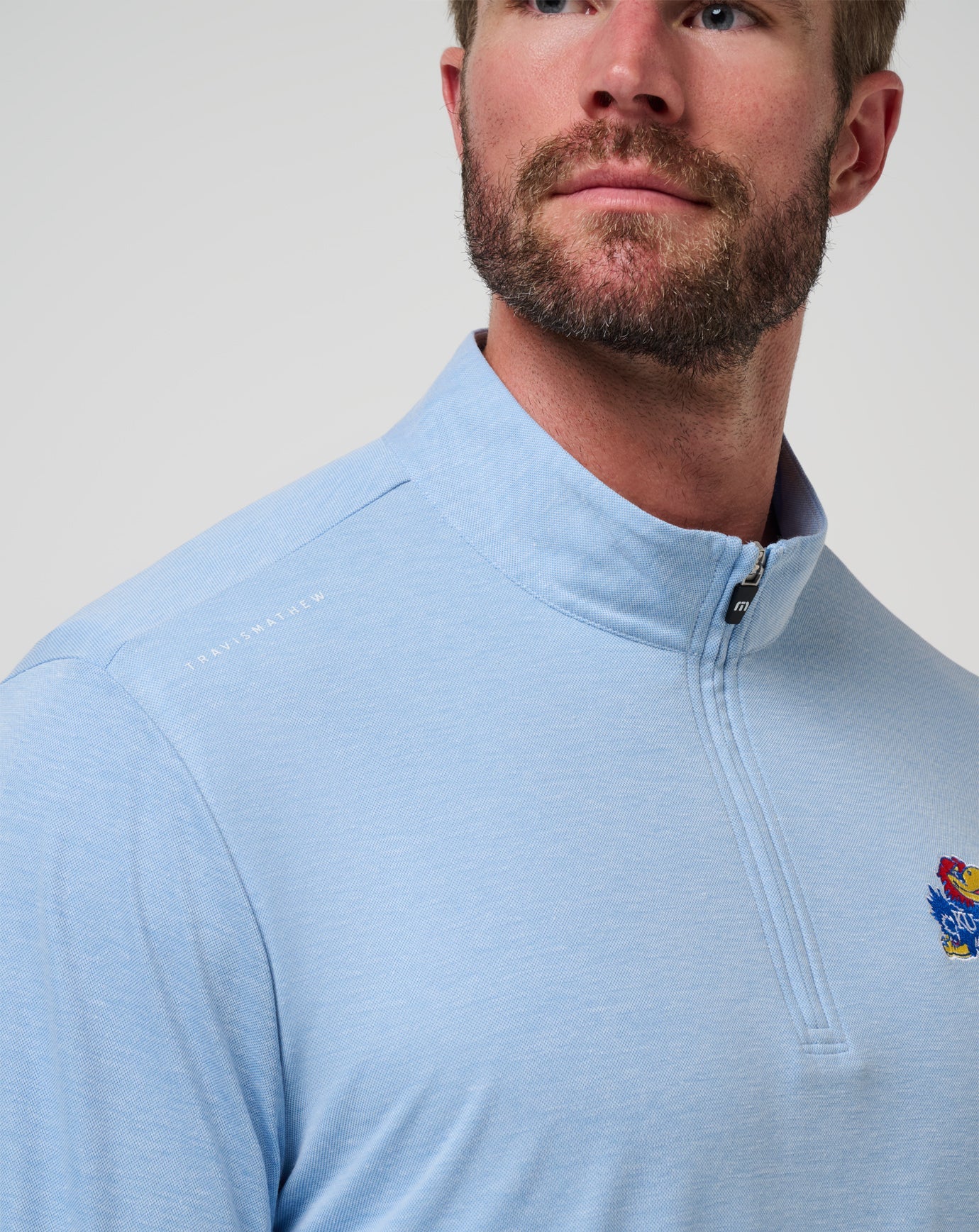 Travis Mathew Outlets Kansas Time To Tailgate Quarter Zip Game Day|New